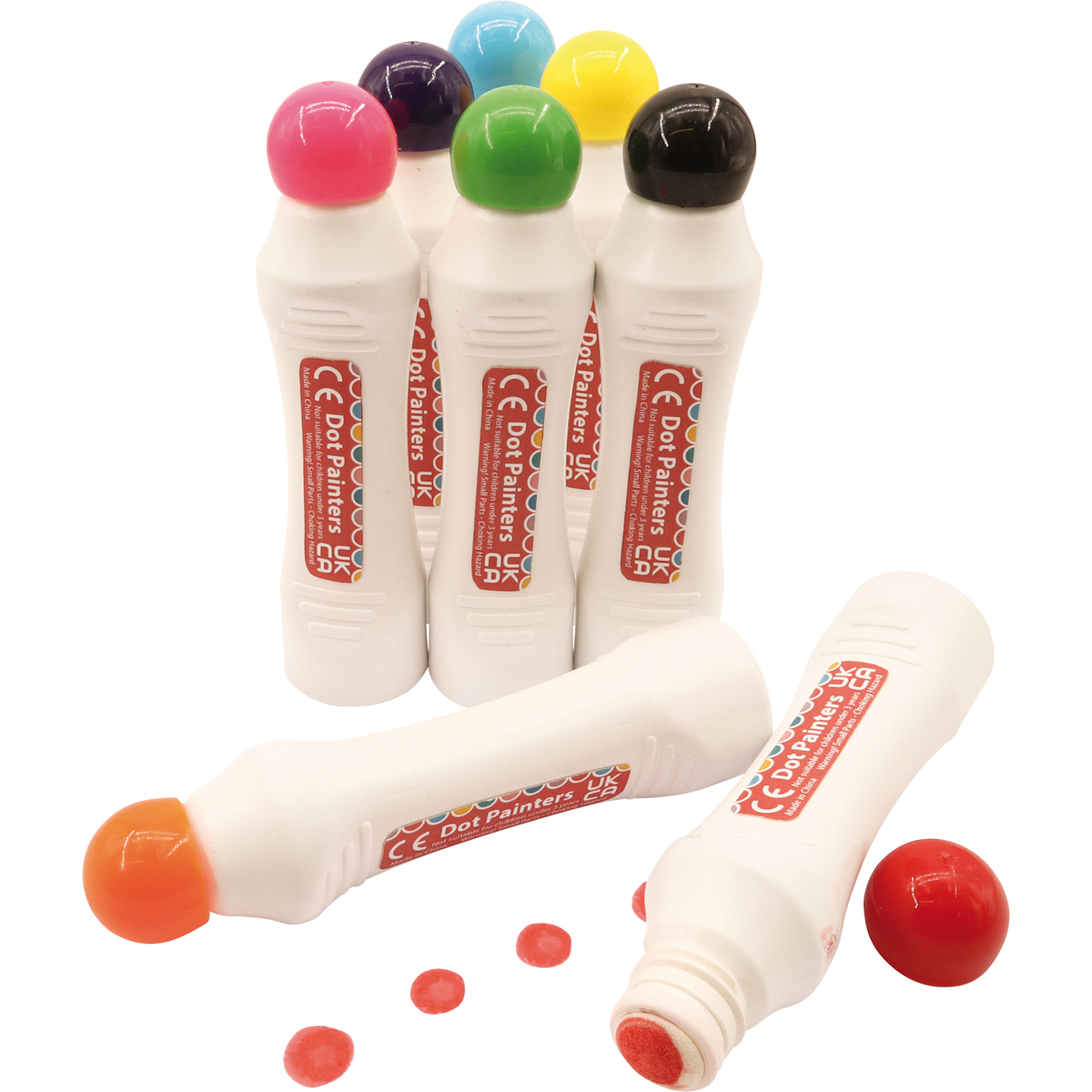 Kunststoffmarker, Wasserfarben, Kugeln, Malstifte, Punktmarker