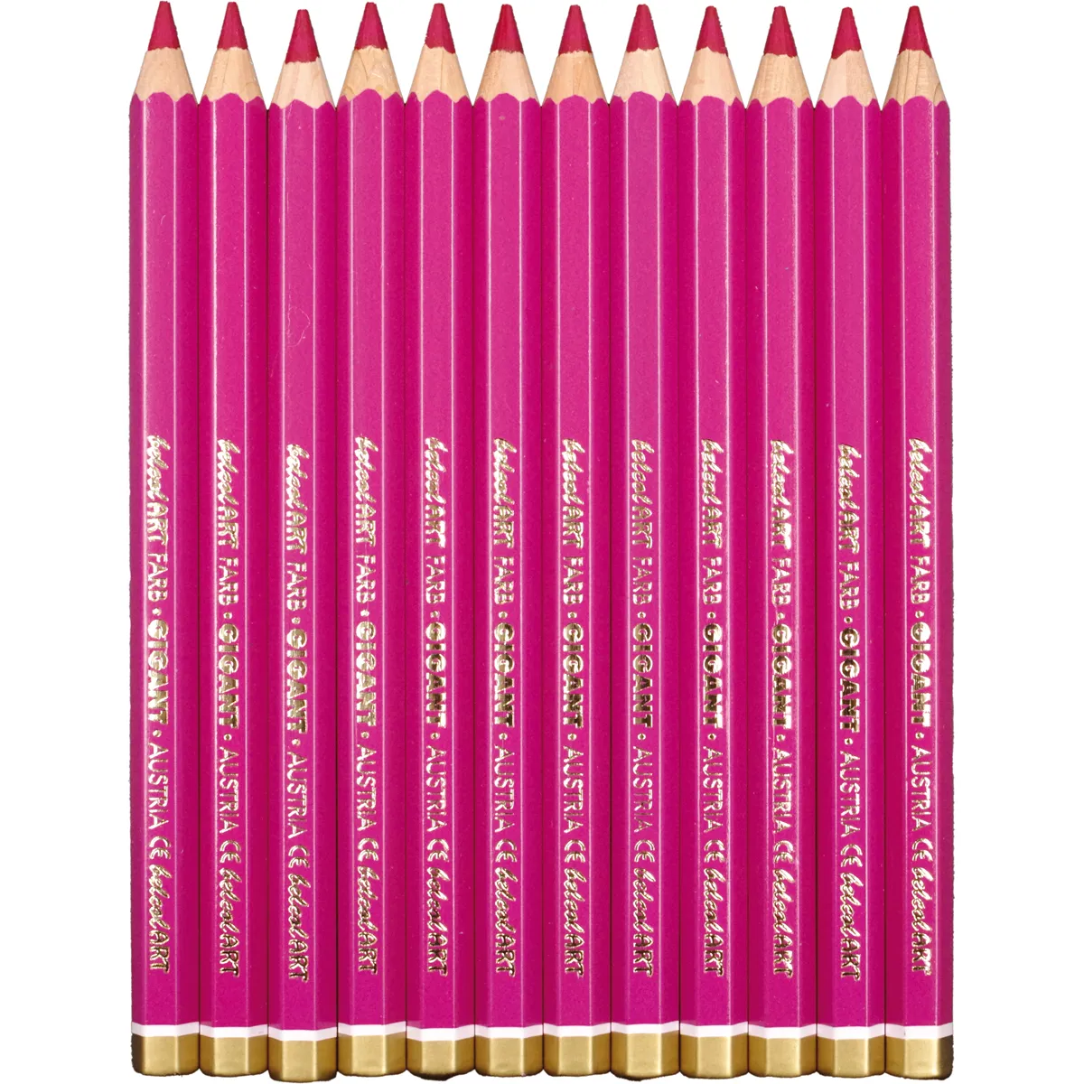 Buntstifte, Rundholzstifte, Mini-Set, Pinkton, Buntstifte-Set AUS, Bleistifte, Rundholz, Roter Farbton, Runde Spitze, Australien Faber?