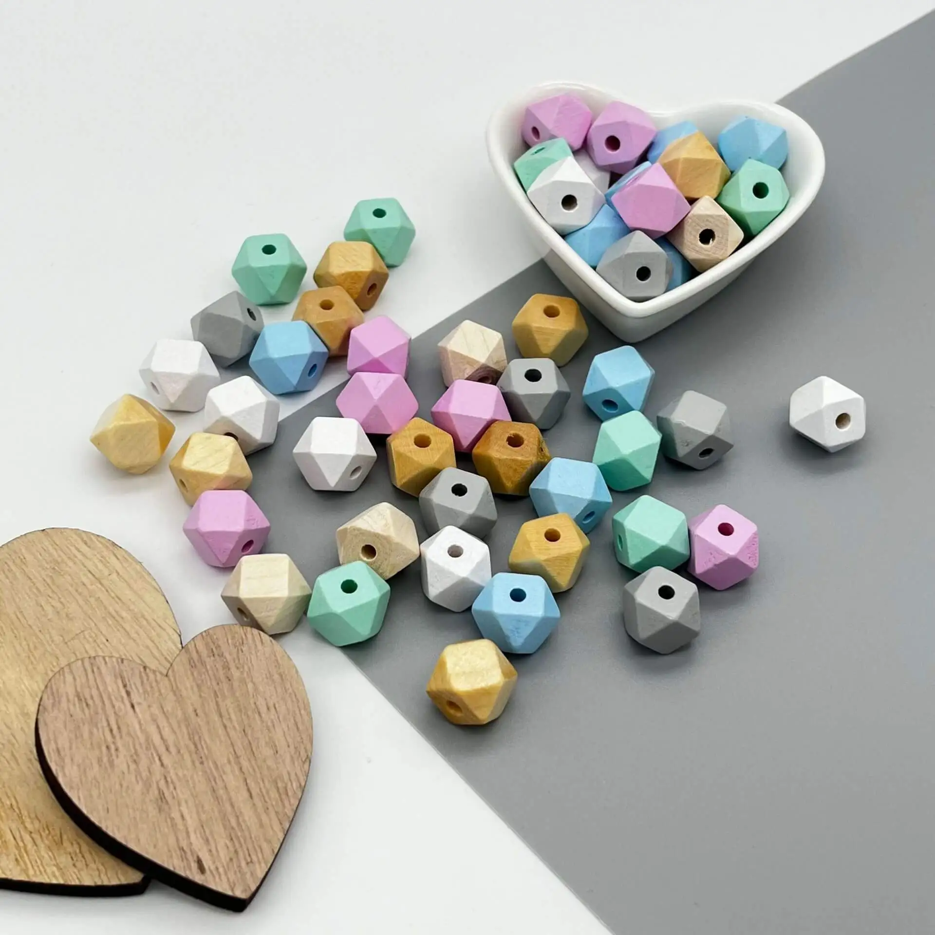 Hexagonperlen 12 mm