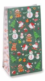Christmas gift bag with tag green 7 in stock 