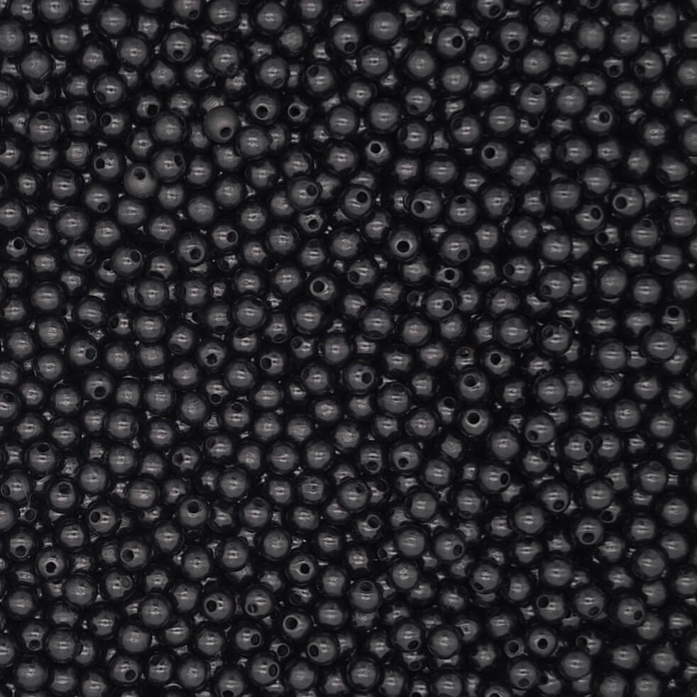 Wooden beads 6mm - 50 pieces black 80 in stock 
