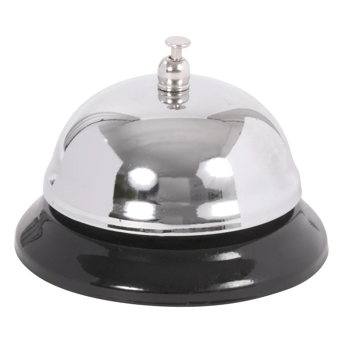 Schreibtischglocke, Klingel, Glocke, Metall, Schwarz, Schreibtischklingel, Klingel, Gong, Metall, Schwarz/Chrom