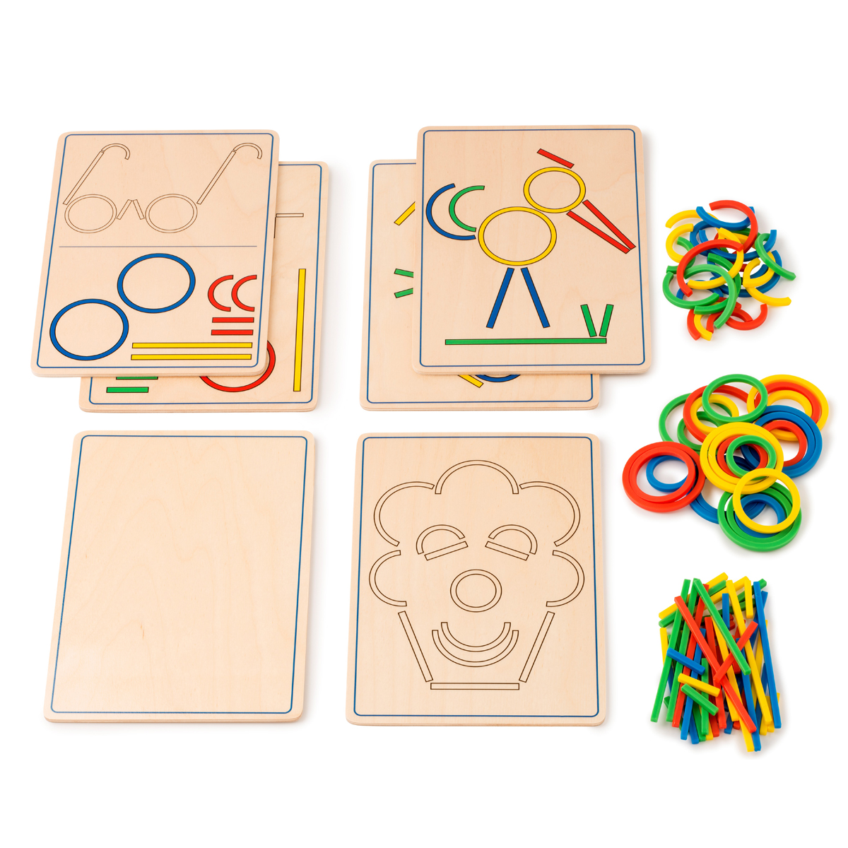 holzpuzzle, didaktische karten, formenset, kinderlernspiel, stöpsel spielzeug