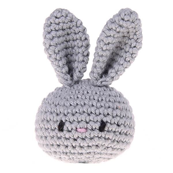 Crochet rabbit light gray 51 in stock 