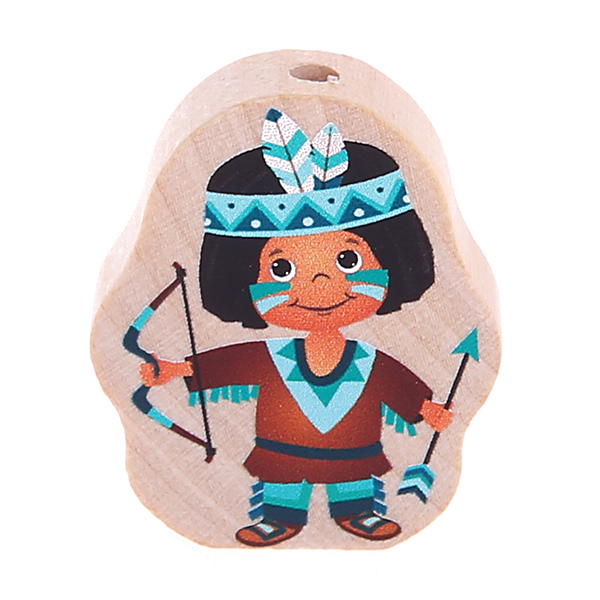 Motif bead natural Indian - Indian woman Indian mint 43 in stock 