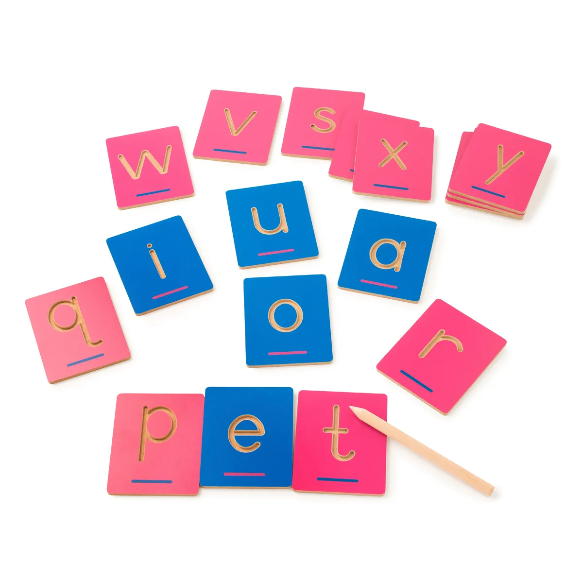 alphabet, kacheln, buchstaben, bildung, blau pink, alphabet, Lettret tiles, tuiles lettres, lettres en bois, crayon