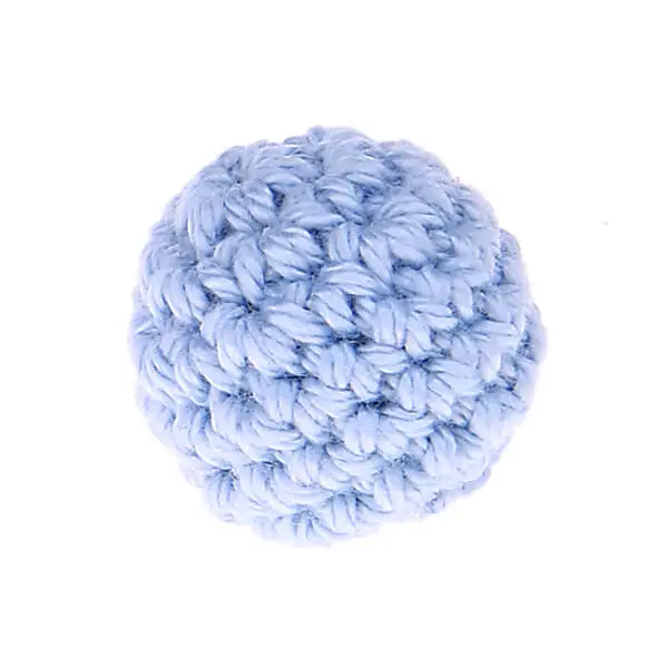 Häkelperle 20mm babyblau 0 auf Lager