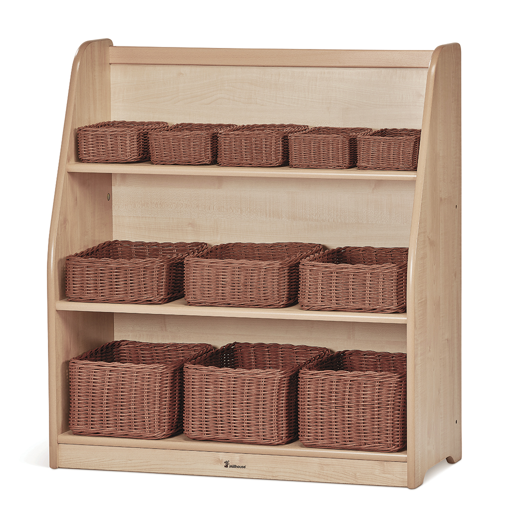 Regal, Holzregal, Körbe, Aufbewahrung, braun, regal, körbe, holz, regal mit körben, holzregal