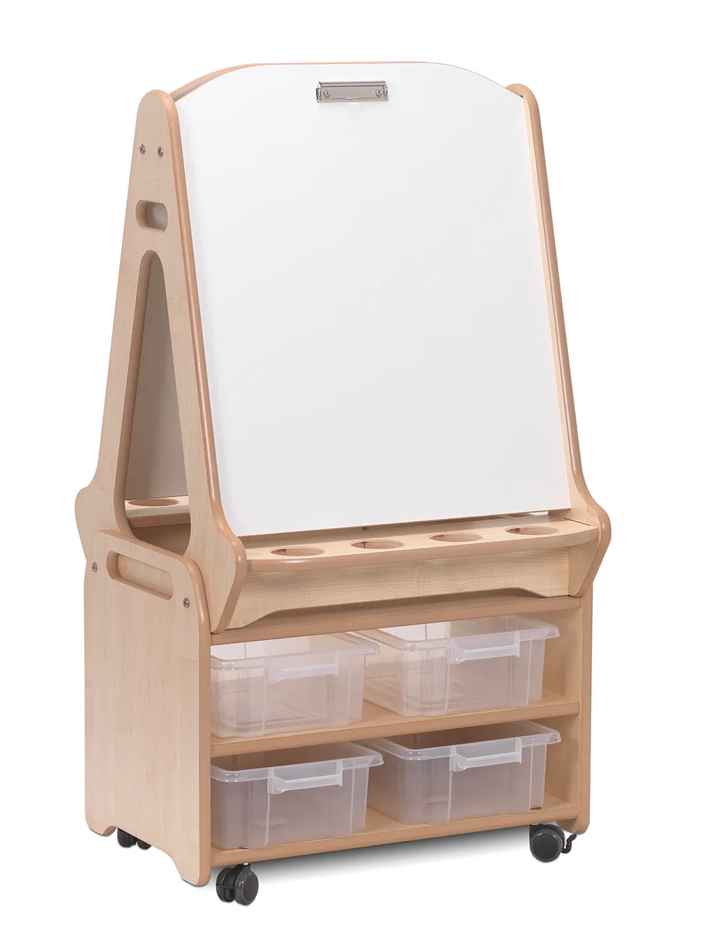 Schreibtafel, Kunstwerkständer, Holzrahmen, Mit Ablagen, Rollwagen, Kinderstuhl, Tafelkommode, Holzstuhl, Aufbewahrung, Wagen mit Rollen