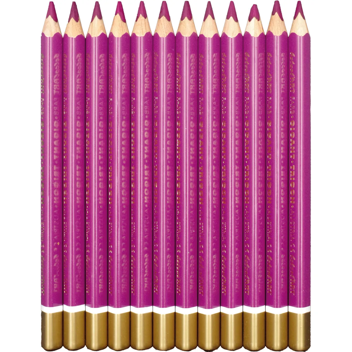 Buntstifte, Polychromatische Stifte, Bleistiftset, Künstlerstifte, Magenta Gold, Künstlerische Bleistifte, Buntstifte, Purple pink, Goldspitze, Rundholzstifte
