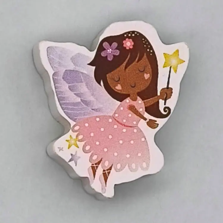 Wooden bead fairy brown-pink 2 in stock 