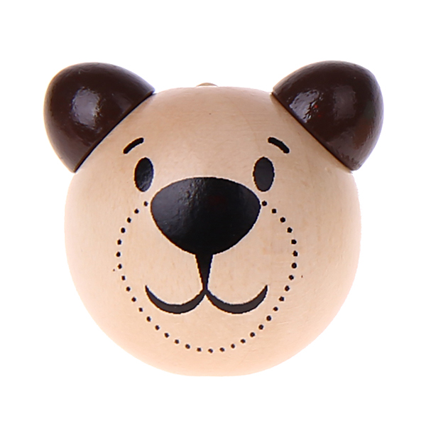 3D bear motif bead brown 1192 in stock 