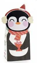 Bunte Geschenktüten Weihnachten Pinguin 4 auf Lager