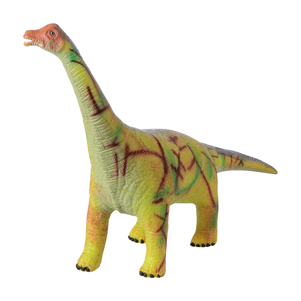 dinosaurier spielzeug, grüner dinosaurier, plastikfigur, langen hals, t-rex stil