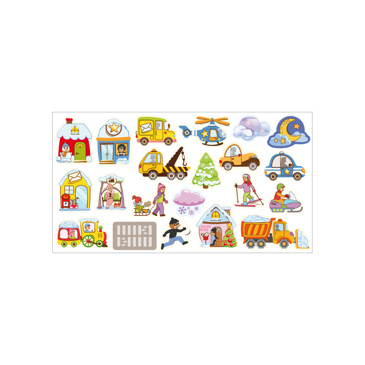 weihnachtsstadt, verkehr, winter, schneelandschaft, spielzeugauto