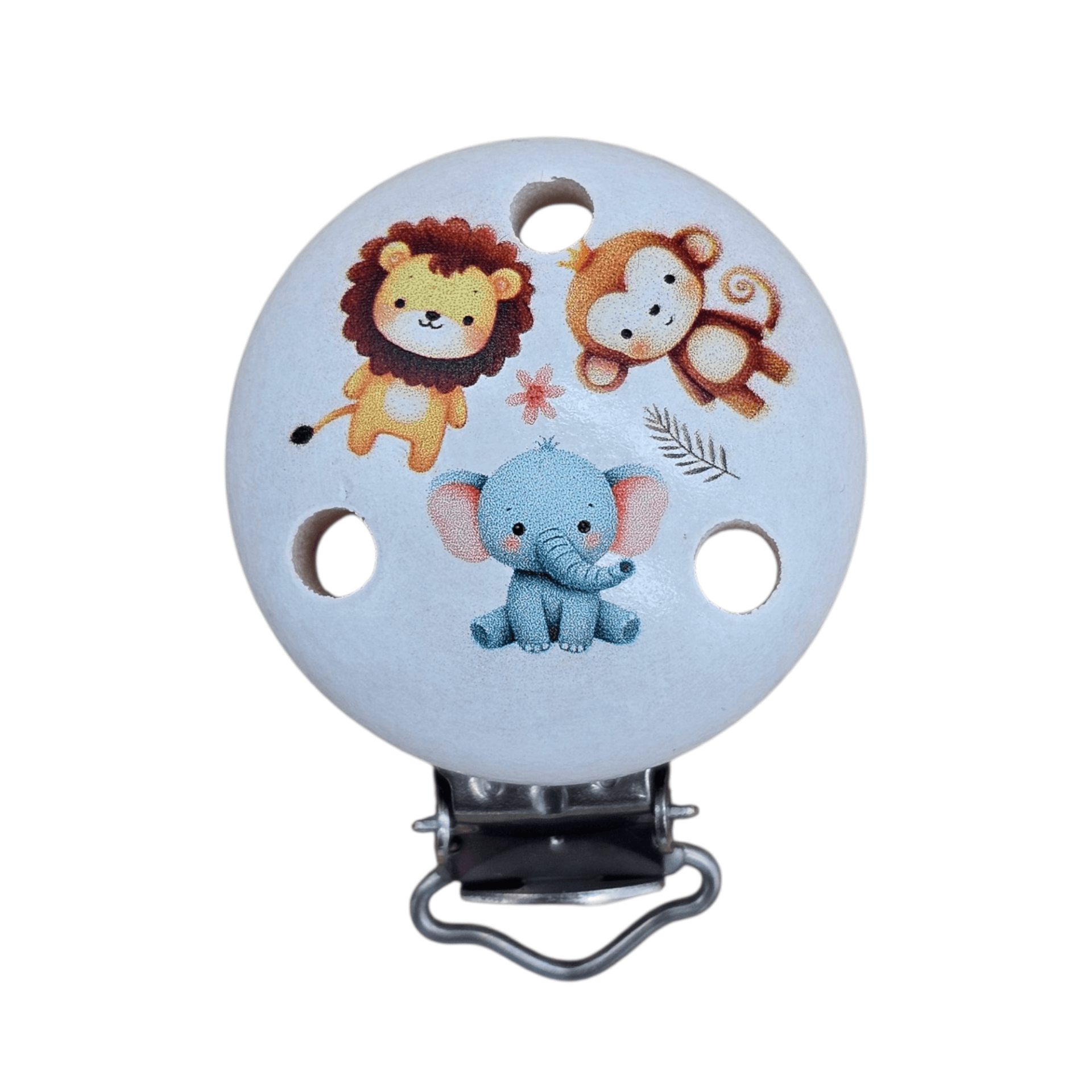 Pacifier clip whale white 38 in stock 