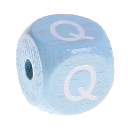Letter beads baby blue 10x10mm Q 312 in stock 