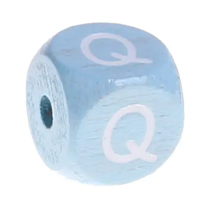 Letter beads baby blue 10x10mm Q 314 in stock 