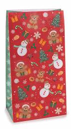 Christmas gift bag with tag red 8 in stock 