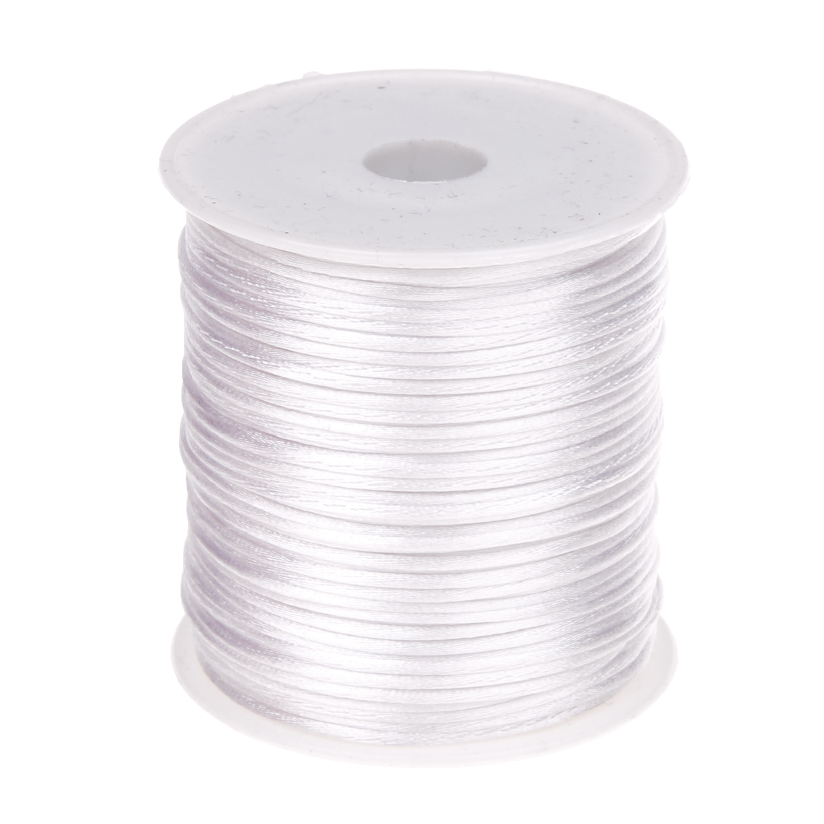 Satinband Ø 1mm • 50 Meter Rolle weiß 12 auf Lager