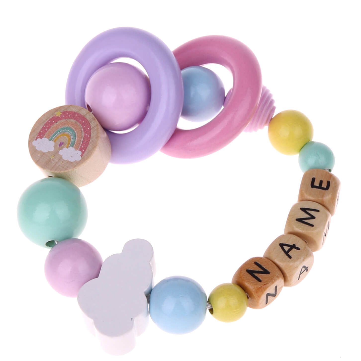 Rainbow clutching toy craft set pink