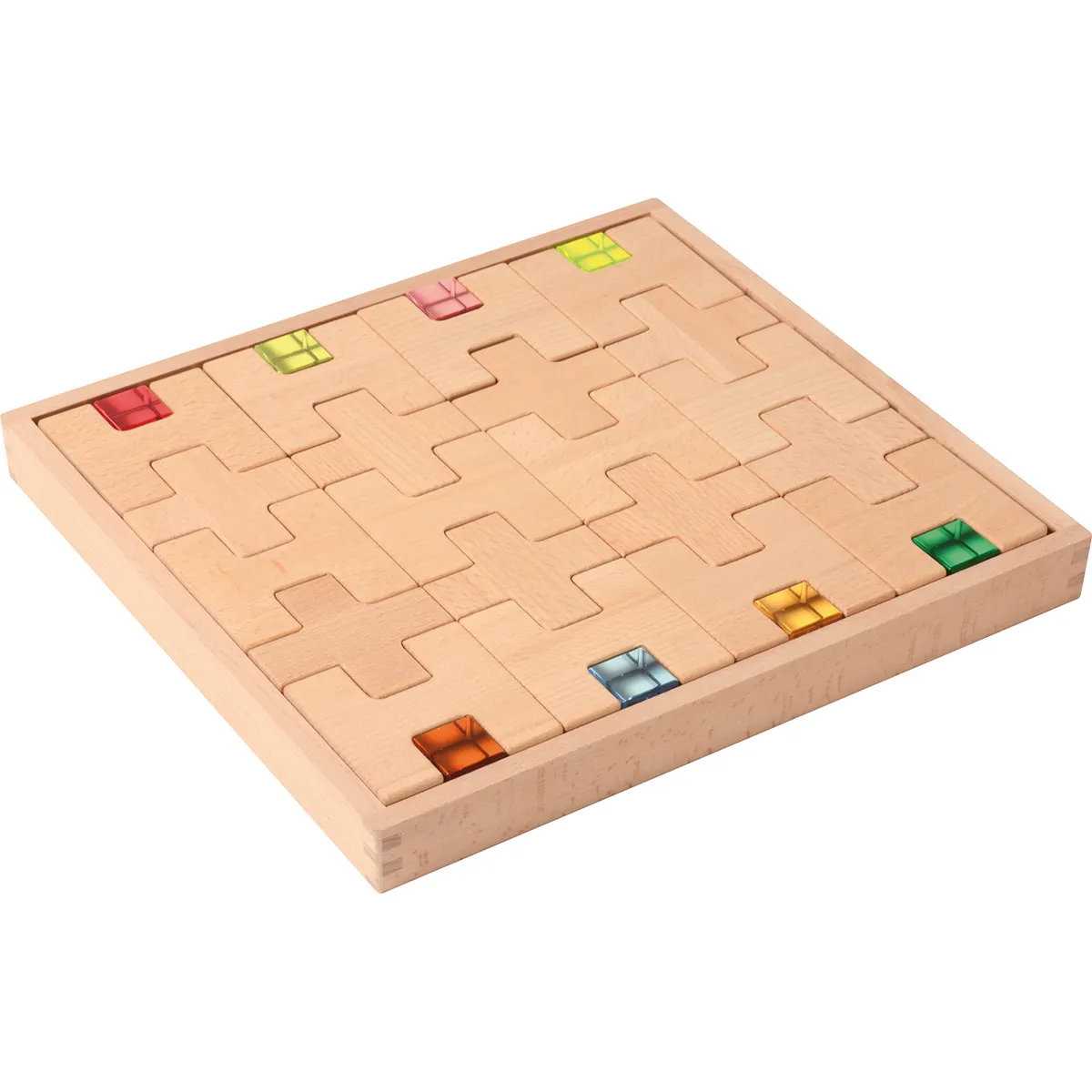Holzpuzzle, Puzzleteile, Holzspielzeug, Baukasten, Farbsteine, Holz, Puzzle, Holzspiel, Puzzle-Platte, Bausteine