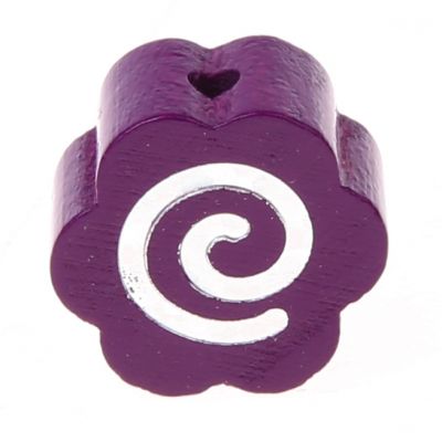 Motif bead glitter flower spiral purple 415 in stock 
