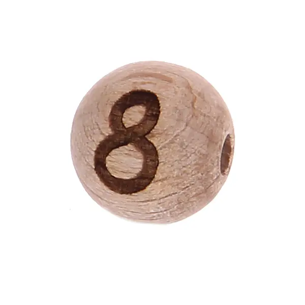 Letter beads 12mm with laser engraving - drilled horizontally 8 204 in stock 