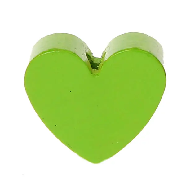 Heart motif bead (mini) yellow-green 285 in stock 