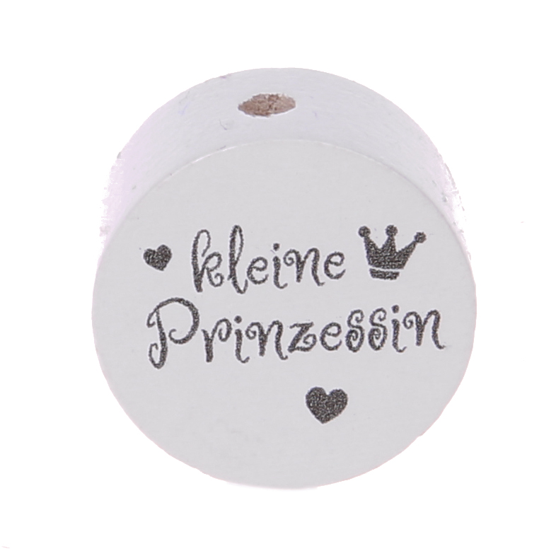 Motivperle Scheibe kleine Prinzessin weiß 429 auf Lager