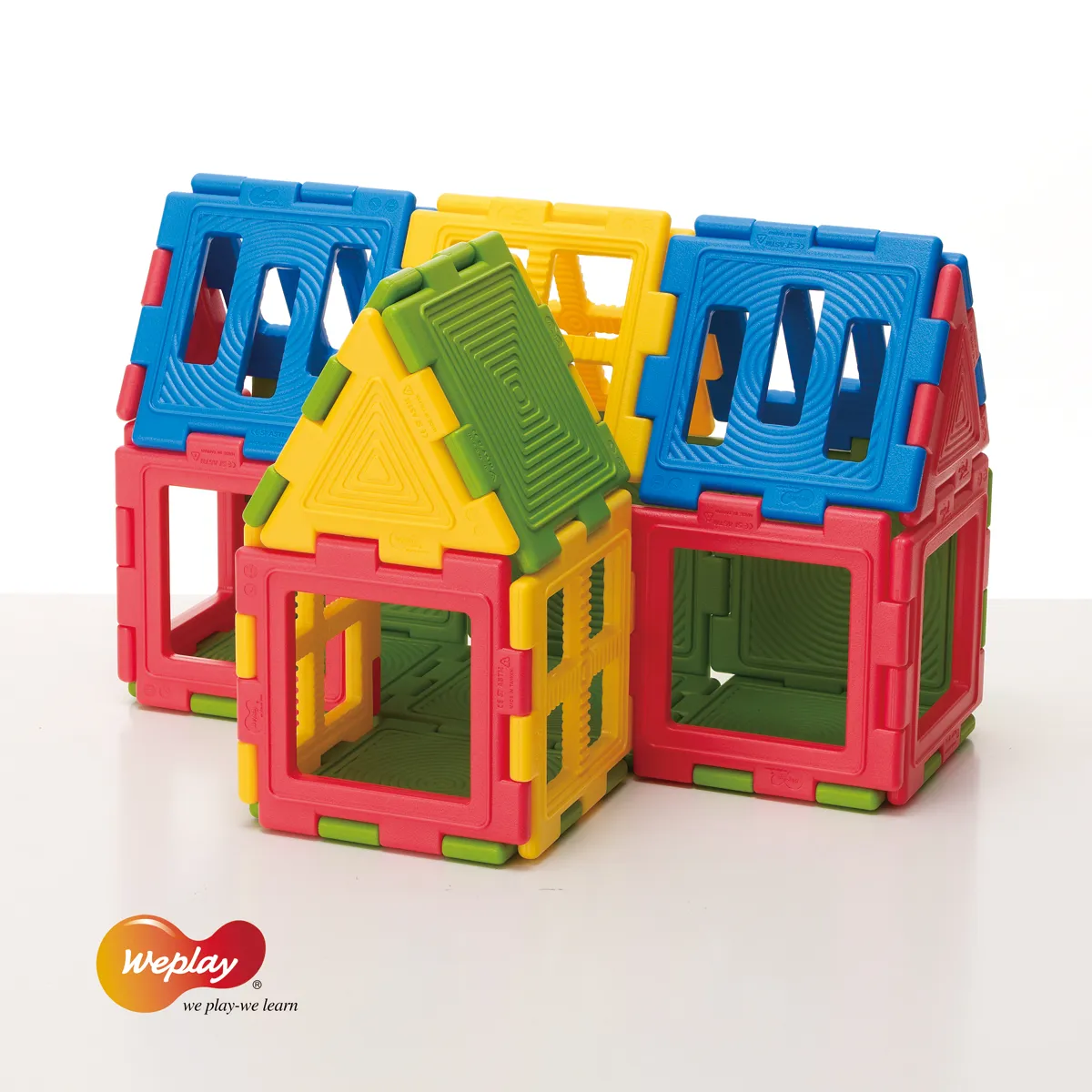 Konstruktionsspielzeug, Bausteine, Sandkastenform, Hausversion, mehrfarbig, Konstruktionsspielzeug, Bausteine, Kinderbaubausatz, Bunte Blöcke, 3D Häuser