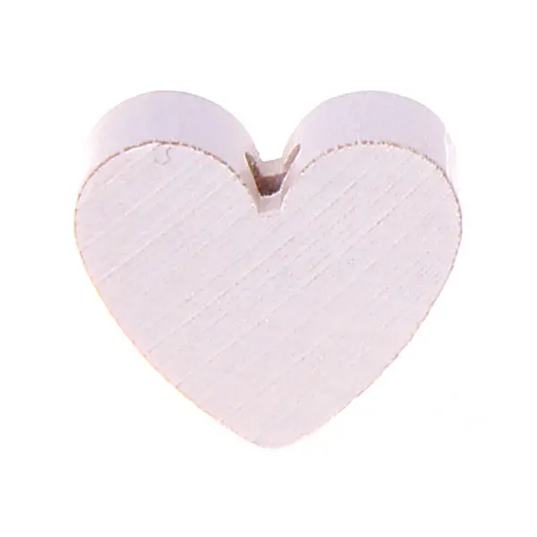 Heart motif bead (mini) white 1052 in stock 