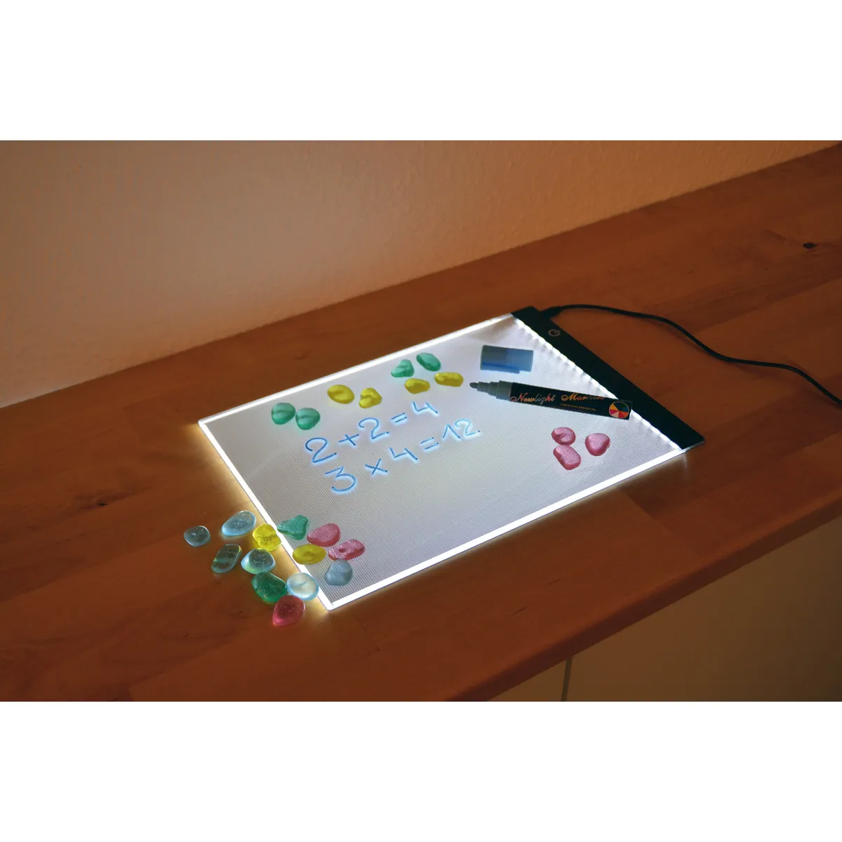 LED-Schreibtischtafel, Schreibtafel, Magnetische Schreibtafel, Lichterrahmen, Kreidekasten, LED-Tischlampe, Schreibtafel, Magnettafel, Kreide-Board, Günstiges Zubehör