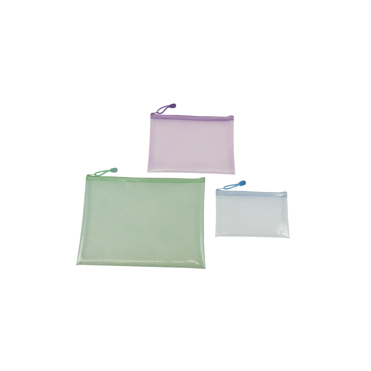 Makeup-Tasche, Beutel, Mesh-Tasche, Reißverschluss, PVC-Tasche, Mesh-Tasche, Reißverschlussbeutel, Make-up-Tasche, Transparente Tasche, Pastellfarbe