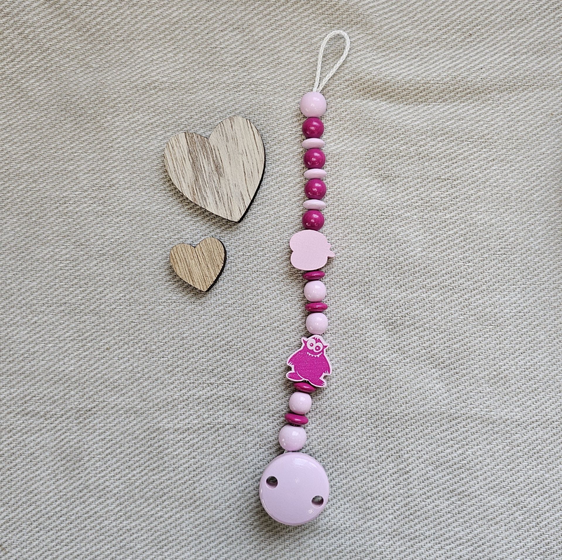 Bastelset Schnullerkette Rosa II