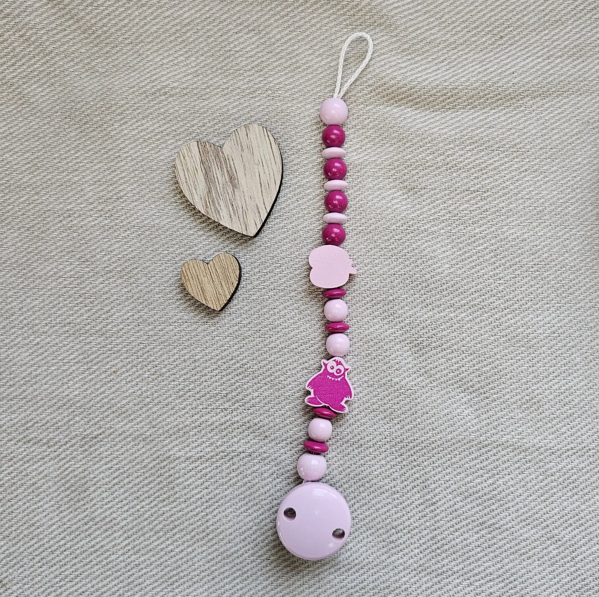 Bastelset Schnullerkette Rosa II