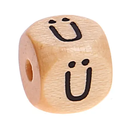 Buchstabenwürfel Holz geprägt 10 mm Ü 355 auf Lager