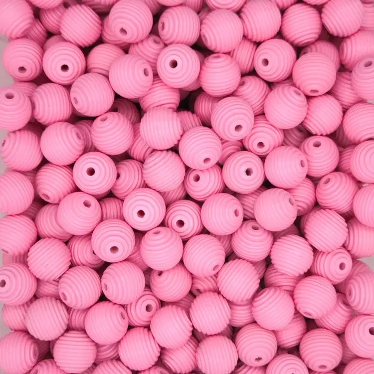 Rillenperlen 18mm • 10 Stück babyrosa 84 auf Lager