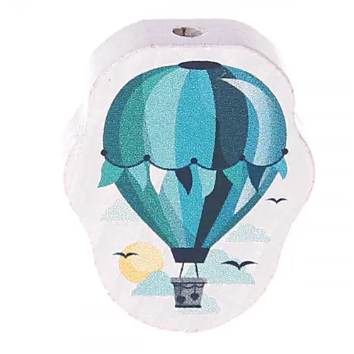 Hot air balloon motif bead turquoise 32 in stock 