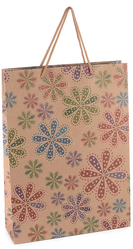 Large colorful gift bag Flowers 13 in stock 