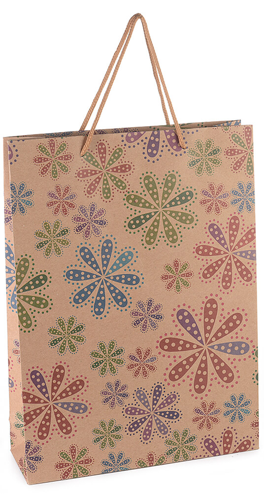 Bunte Geschenktüte (groß) Blumen 9 auf Lager
