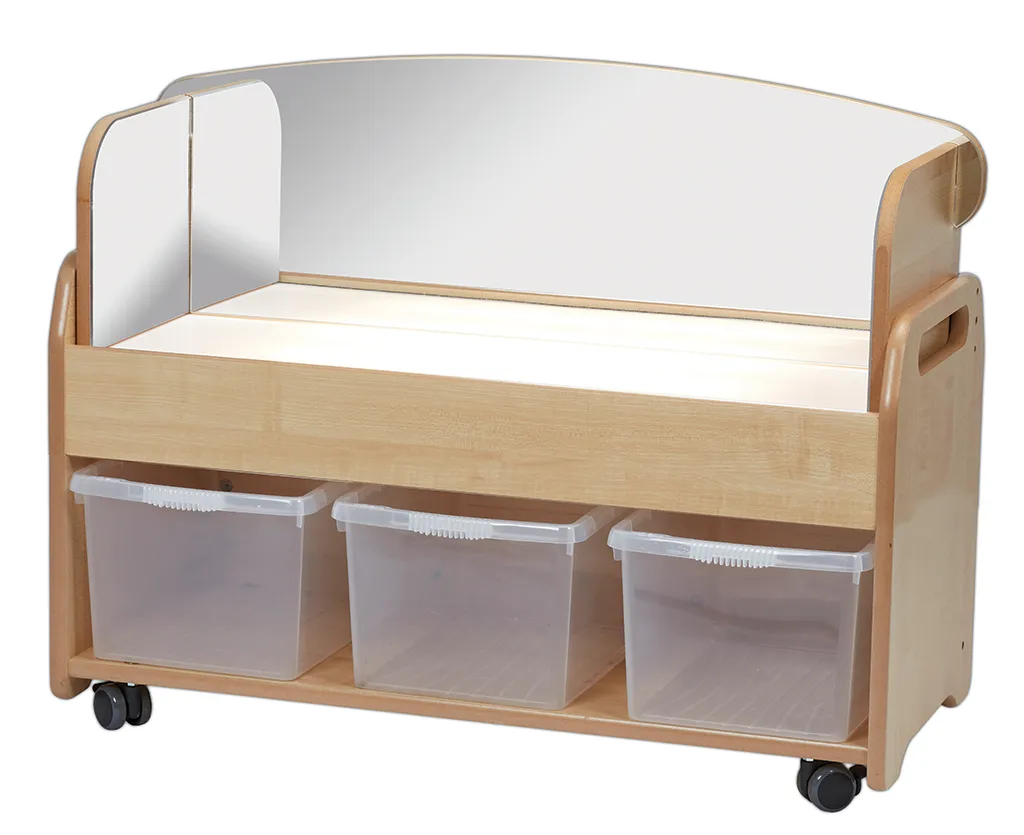 Holzkommode, Kinderbett mit Aufbewahrung, Rollcontainer, Transparente Boxen, Schwenkaufsatz, Kinderbett, Holz, Aufbewahrungsboxen, Rollwagen, Schrank, Holz-Kinderbett, Aufbewahrungskisten, Rollhocker, Kinderzubehör, Lernbetttisch