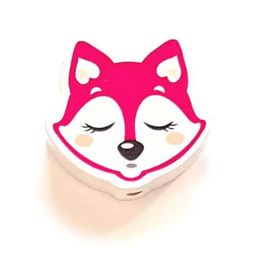 Motivperle schlafender Fuchs dunkelpink 56 auf Lager