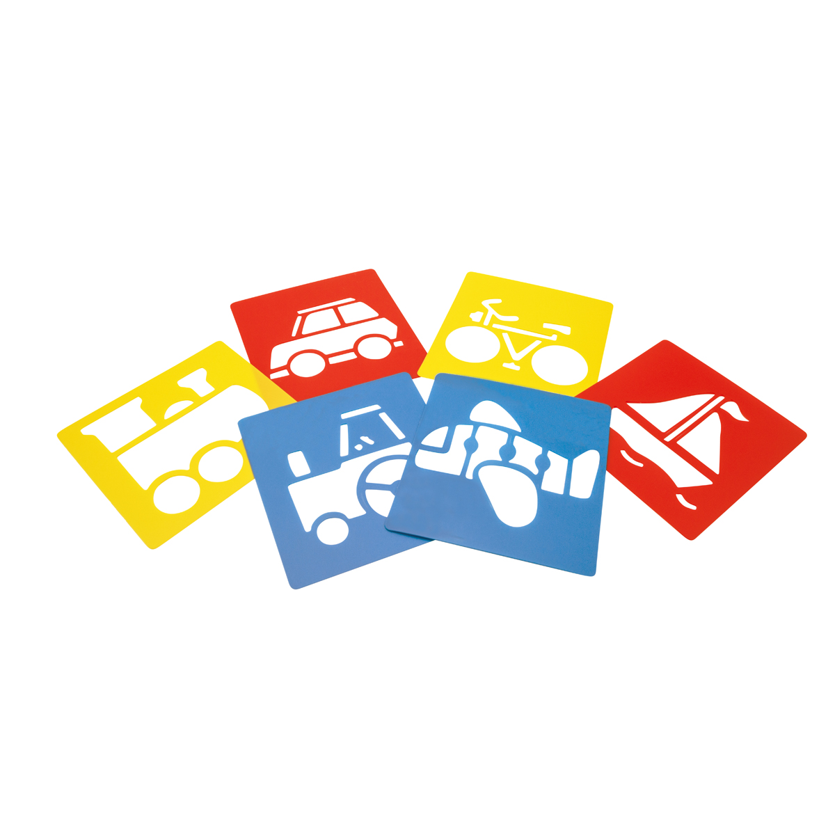 bunte Karten, verkehrssymbole, autocollage, spieltile, motorfahrzeug Symbole, karten, verkehrsschilder, spielkarten, motorrad, auto