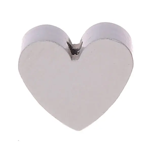 Heart motif bead (mini) light gray 3807 in stock 