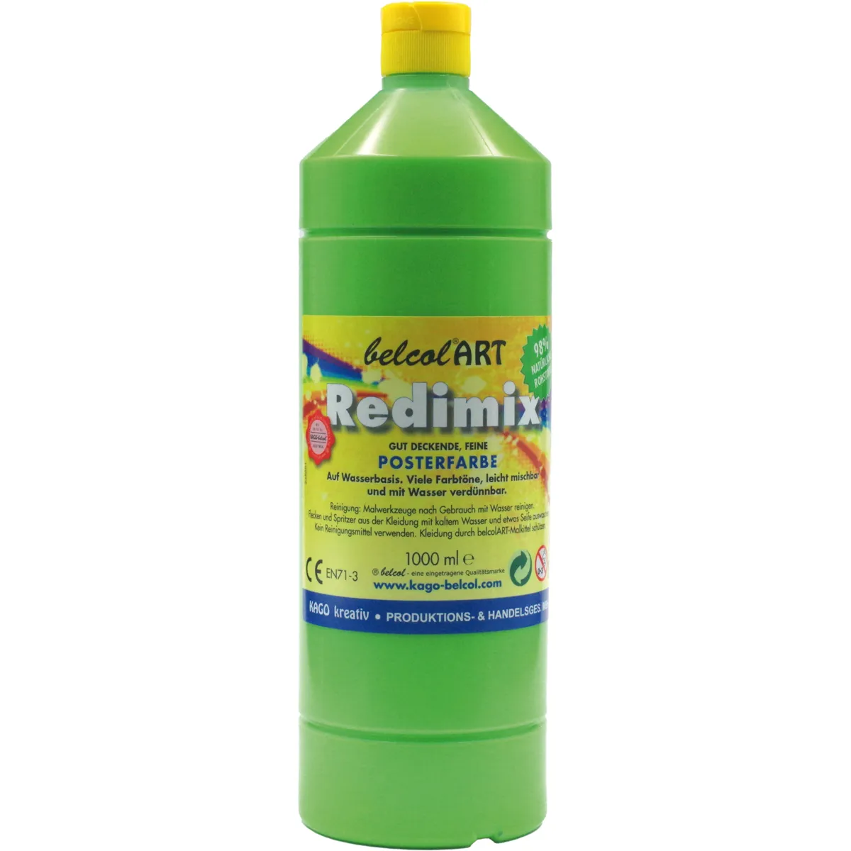 farbige farbe, posterfarbe, kunstfarbe, flasche groß, grün, Grün, Kunststoffflasche, Posterfarbe, Redimix, BelcolorART