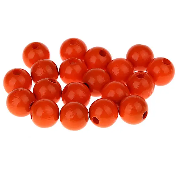 Wooden beads 10mm - 50 pieces orange 174 in stock 