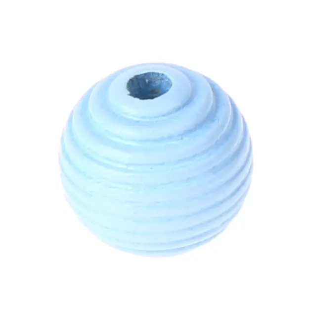 Rillenperlen 14mm • 10 Stück babyblau 217 auf Lager