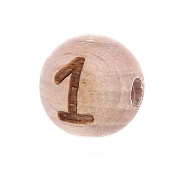 Letter beads 12mm with laser engraving - drilled horizontally 1 175 in stock 