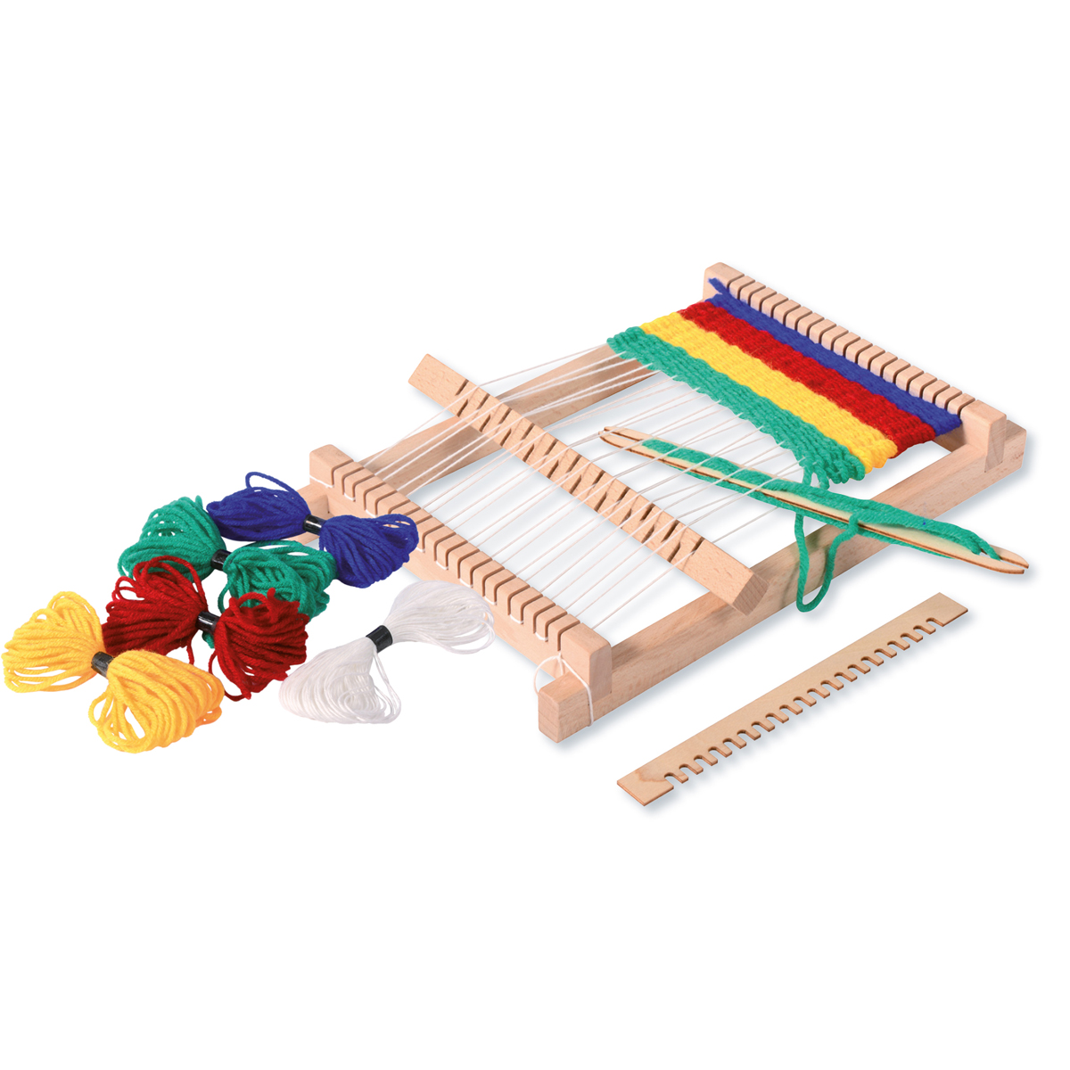 Webrahmen, Fädelschnur, Wollgarn, Streckenrahmen, Hanfband